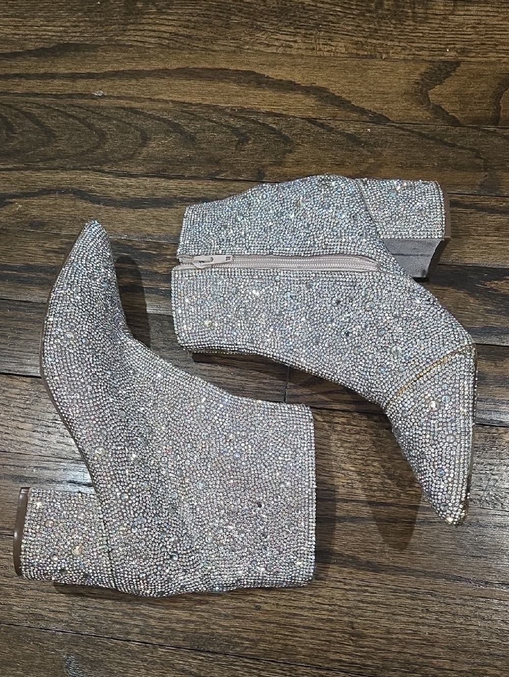 Betsey Johnson Kyla Rhinestone Booties Pointed Toe Size 6 - Picture 8 of 15